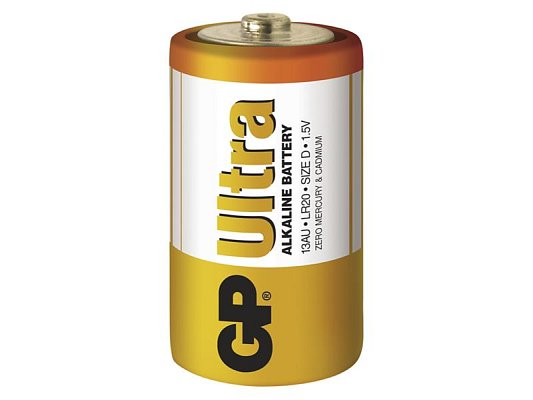 Baterie D (R20) alkalická GP Ultra Alkaline 2ks