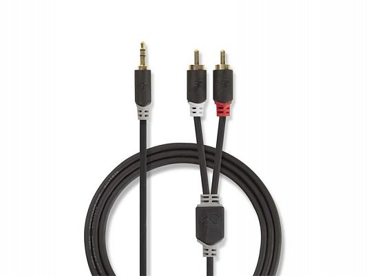 Kabel NEDIS JACK 3.5 stereo/2xCINCH 10m