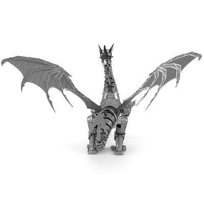 Stavebnice kovového modelu Metal Earth ICX023 Iconx Silver Dragon (032309013238)