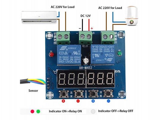 Digitální termostat a hygrostat HX-M452, -50 až 110°C