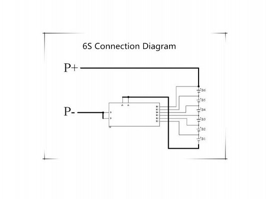 Ochranný obvod a balancér pro 6 Li-Ion článků 3,7V, proud do 25A