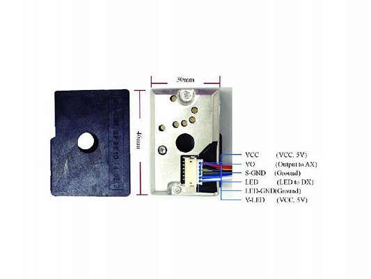 Optický senzor kvality ovzduší, modul GP2Y1014AU0F