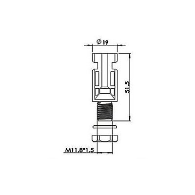 Konektor pro solární panely MC4-M na panel - male