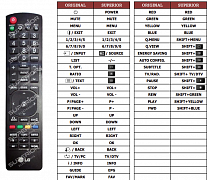 LG 2262DP-PZ náhradní dálkový ovladač jiného vzhledu