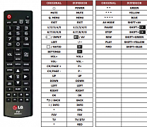 LG 22LY340C náhradní dálkový ovladač jiného vzhledu