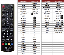 LG 23MT55D náhradní dálkový ovladač jiného vzhledu