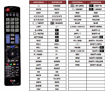 LG 24MS53V náhradní dálkový ovladač jiného vzhledu