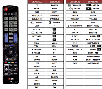 LG 24MS53V-PZ náhradní dálkový ovladač jiného vzhledu
