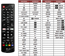 LG 24TL510S náhradní dálkový ovladač jiného vzhledu