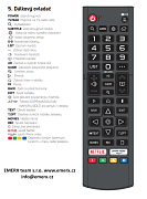 Sencor SLE 65US800TCSB, SLE 55US800TCSB, SLE 50US800TCSB, SLE 43US800TCSB originální dálkový ovladač klasický