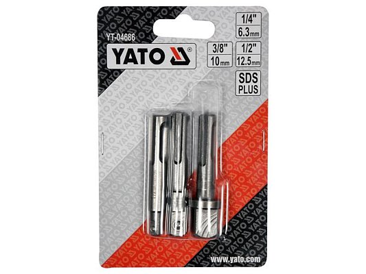 Sada adaptérů do vrtaček SDS+ 1/4", 3/8", 1/2" YATO YT-04686