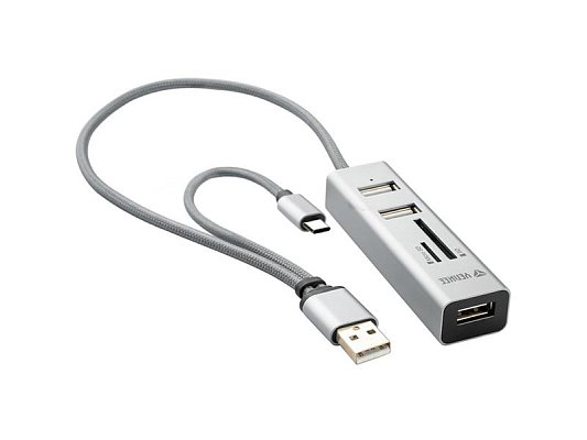 USB hub YENKEE YHC 103SR + čtečka