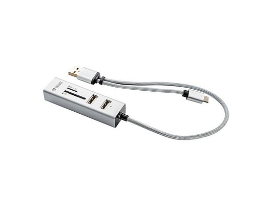 USB hub YENKEE YHC 103SR + čtečka