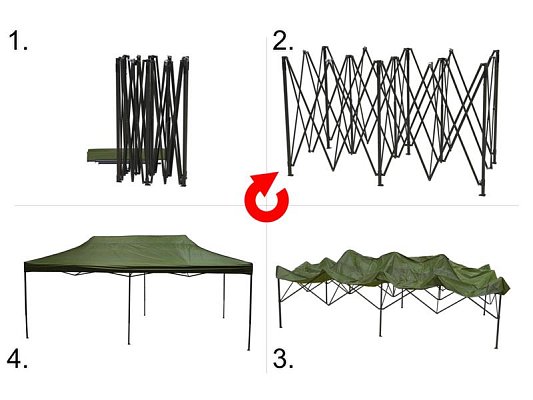 Párty stan CATTARA 13339 Waterproof 3x6m