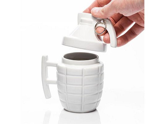 Hrnek GADGET MASTER Grenade Mug with PIN White