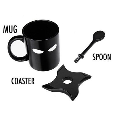 Hrnek s podtáckem GADGET MASTER Ninja Warrior Mug