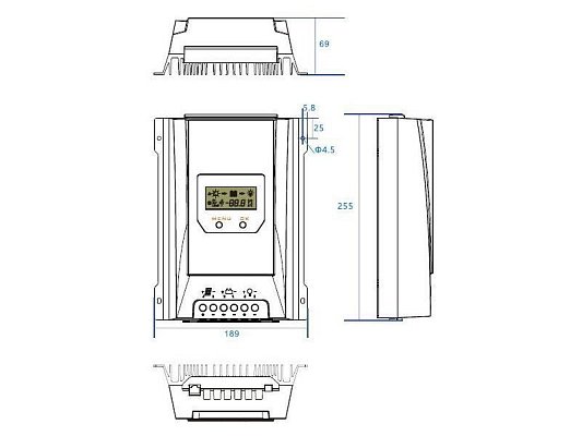 Solární regulátor MPPT Lumiax MT4010-BT, 12-24V/40A, bluetooth