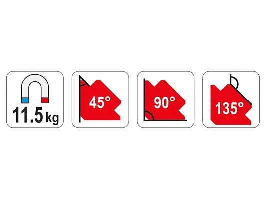 Magnetický úhelník ke svařování YATO YT-0863 11,5kg