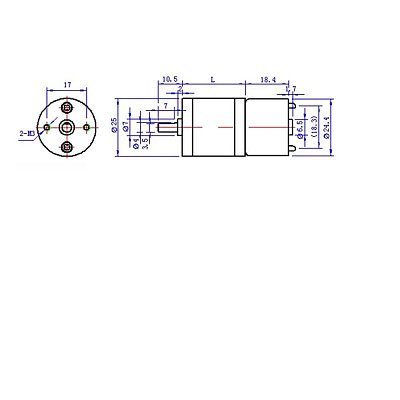 Elektrický motor s převodovkou 6V/0,115A, 35 ot/min