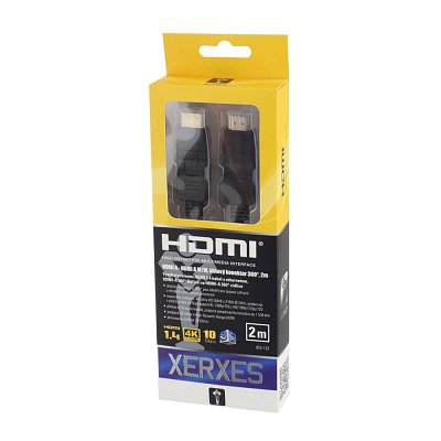 Propojovací kabel HDMI A 1,4 (M) - HDMI A 1,4 (M) úhlový 360°, 2m