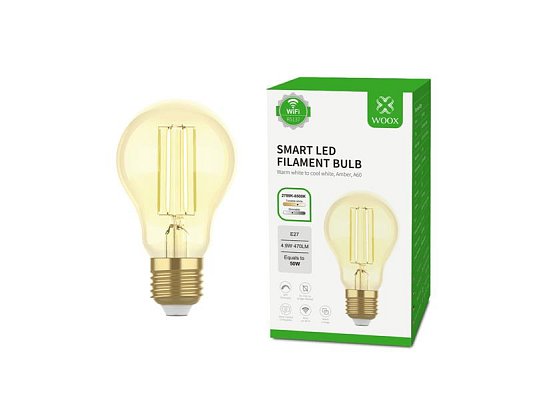 Smart LED žárovka E27 4,9W teplá bílá WOOX R5137 WiFi Tuya