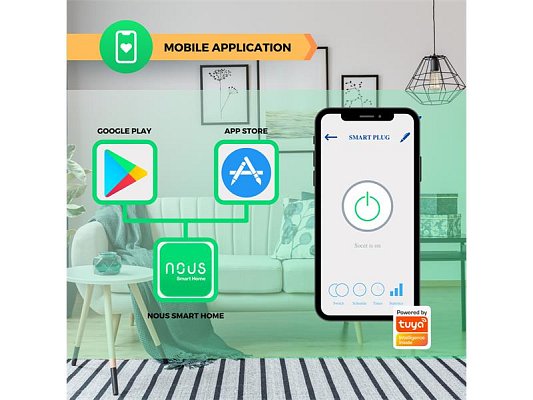 Smart zásuvka NOUS A1 WiFi Tuya