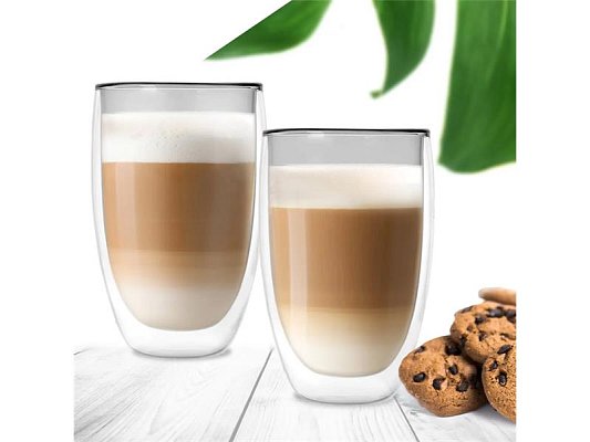 Sklenice ORION Double latte 2ks 500ml Grey