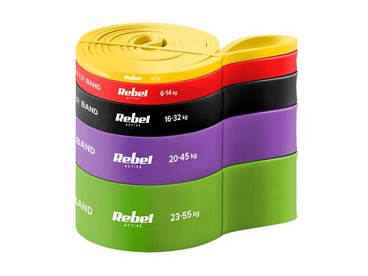 Guma posilovací REBEL Active Power Band PTs-1 4-55kg 5ks