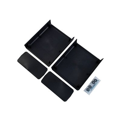 Krabička plastová; čtyřdílná; 180x150x71mm; polystyrén; černá