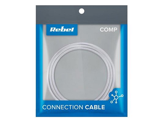 Kabel REBEL RB-6001-050-W USB/USB-C 0,5m White