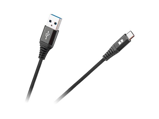 Kabel REBEL USB/USB-C černý 2m