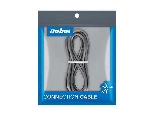 Kabel REBEL RB-6012-100-B USB-C 3.0/USB-C 1m Black
