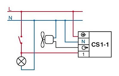 Časový spínač ELEKTROBOCK CS1-1 pro ventilátory