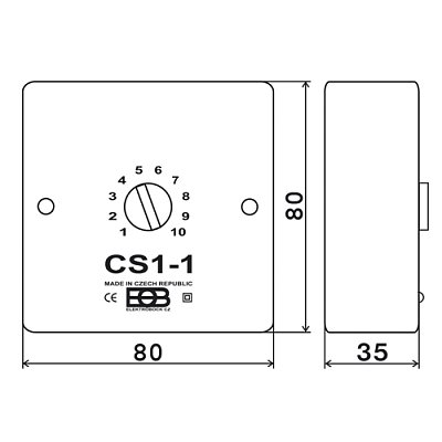 Časový spínač ELEKTROBOCK CS1-1 pro ventilátory