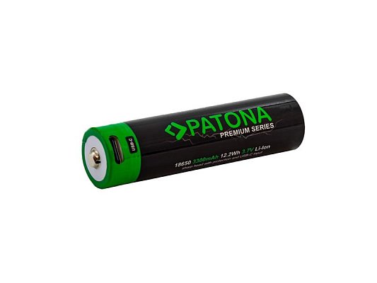 Baterie nabíjecí 18650 3300mAh Li-Ion 3,7V Premium PATONA PT6525
