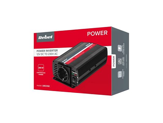 Měnič napětí REBEL URZ3161 12V/230V 300W