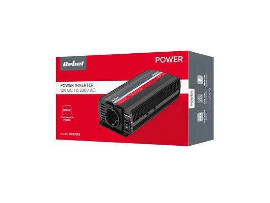 Měnič napětí REBEL URZ3162 12V/230V 500W