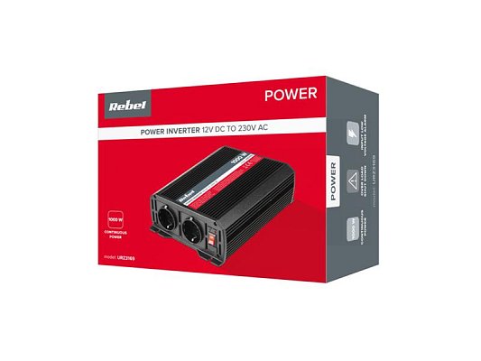 Měnič napětí REBEL URZ3169 12V/230V 1000W