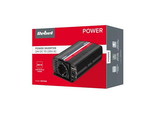 Měnič napětí REBEL URZ3164 24V/230V 300W