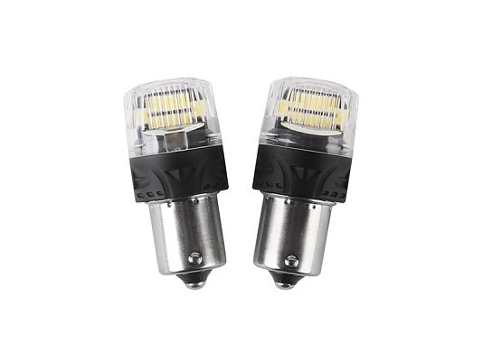 Autožárovka LED BA15S 12V CARCLEVER 16LED 2835SMD bílá 2ks