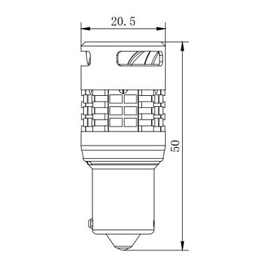 Autožárovka LED BA15S 12V CARCLEVER 30LED 3020SMD bílá 2ks