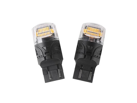 Autožárovka LED T20 (7443) 12V CARCLEVER 16LED 2835SMD oranžová 2ks