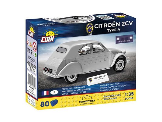 Stavebnice COBI 24510 Citroen 2CV typ A (1949), 1:35, 80 k