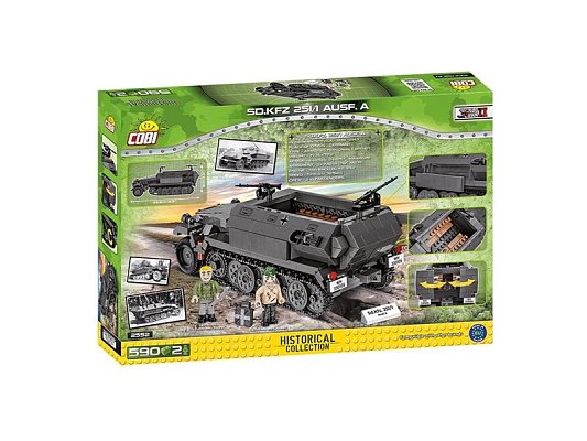 Stavebnice COBI 2552 II WW Sd.Kfz 251/1 Ausf. A, 590 k, 2 f