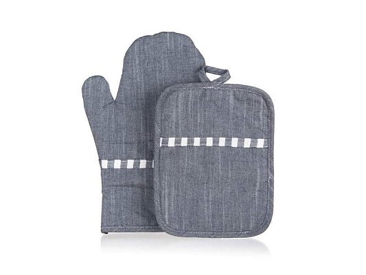 Sada chňapky a podložky BANQUET Denim Grey