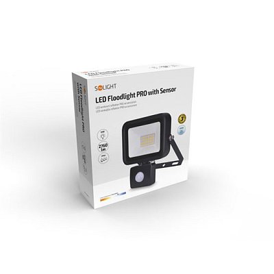 LED reflektor SOLIGHT WM-30WS-L Pro 30W PIR