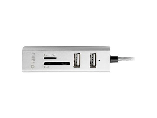 USB hub YENKEE YHC 102SR + OTG + čtečka