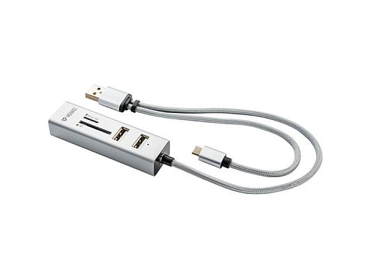 USB hub YENKEE YHC 102SR + OTG + čtečka