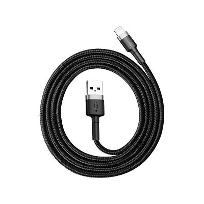 Cafule USB Lightning Cable 2,4A 1m (šedo-černý)