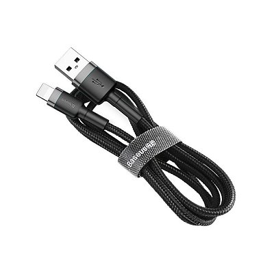 Cafule USB Lightning Cable 2,4A 1m (šedo-černý)